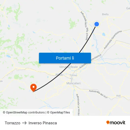 Torrazzo to Inverso Pinasca map