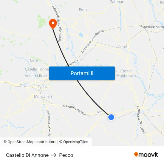 Castello Di Annone to Pecco map