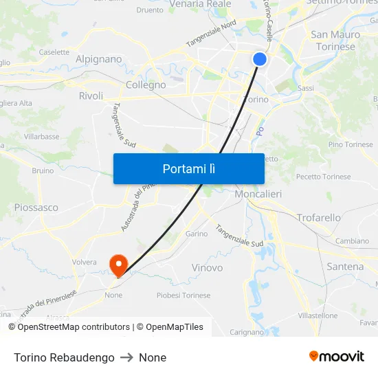 Torino Rebaudengo to None map