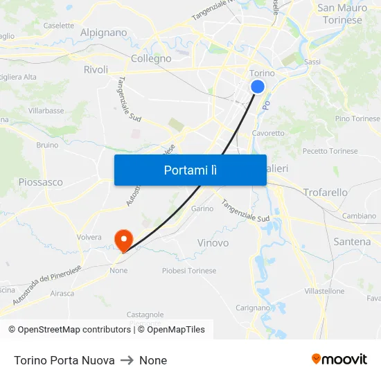 Torino Porta Nuova to None map