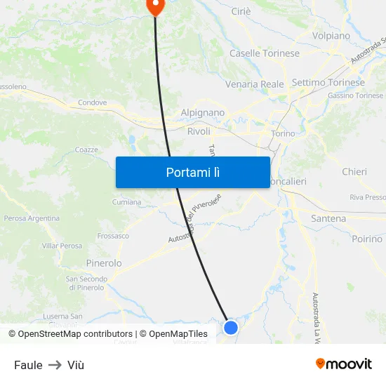 Faule to Viù map