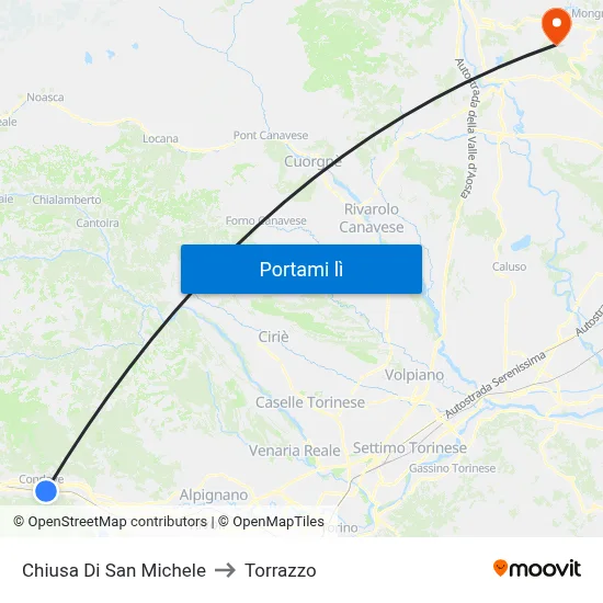 Chiusa Di San Michele to Torrazzo map
