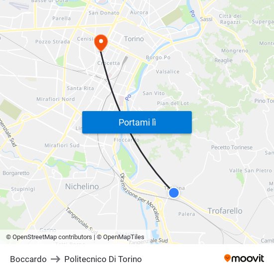 Boccardo to Politecnico Di Torino map