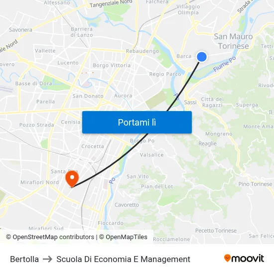 Bertolla to Scuola Di Economia E Management map