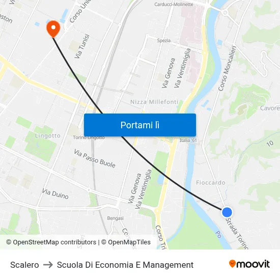 Scalero to Scuola Di Economia E Management map
