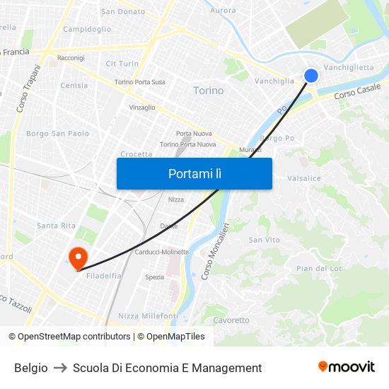 Belgio to Scuola Di Economia E Management map