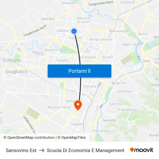 Sansovino Est to Scuola Di Economia E Management map