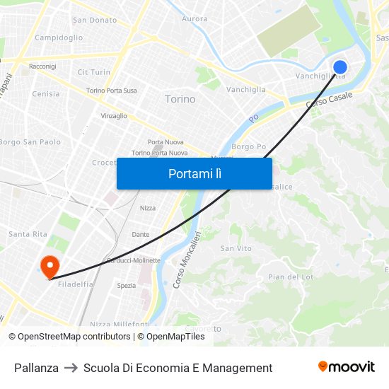 Pallanza to Scuola Di Economia E Management map