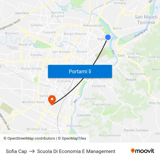 Sofia Cap to Scuola Di Economia E Management map