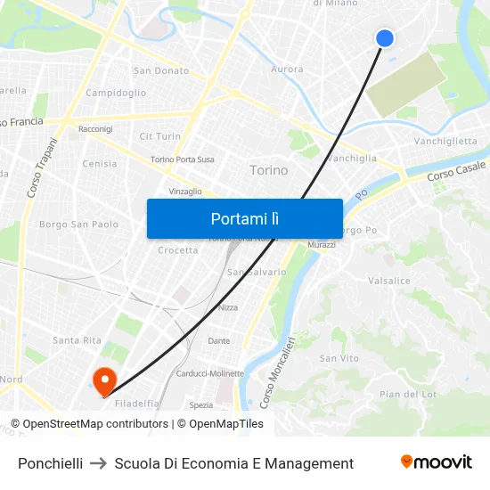 Ponchielli to Scuola Di Economia E Management map