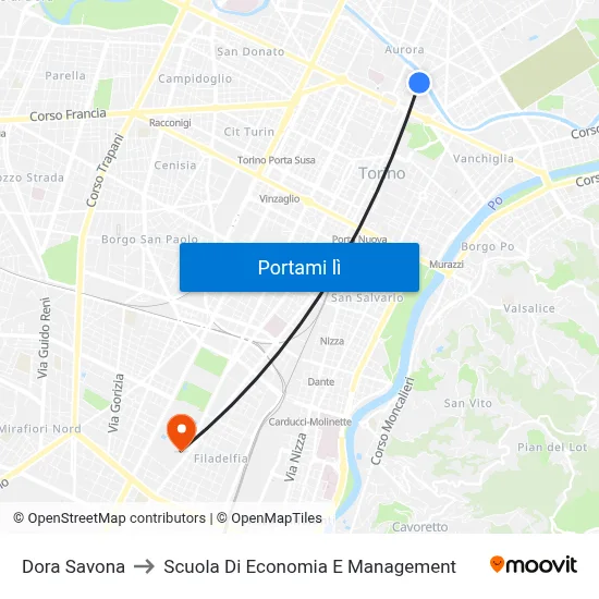 Dora Savona to Scuola Di Economia E Management map