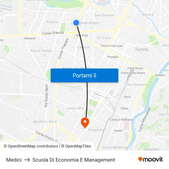 Medici to Scuola Di Economia E Management map