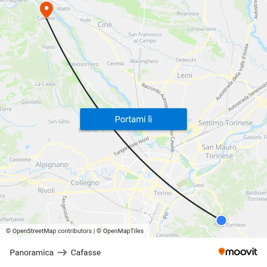 Panoramica to Cafasse map
