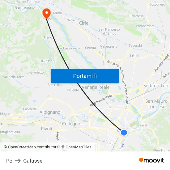 Po to Cafasse map