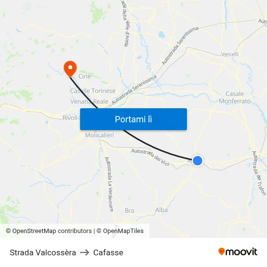 Strada Valcossèra to Cafasse map