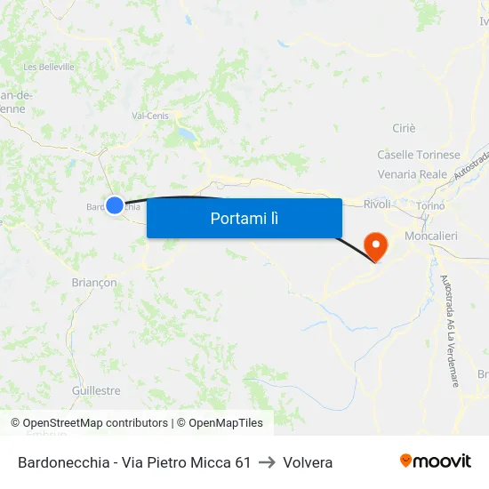 Bardonecchia - Via Pietro Micca  61 to Volvera map
