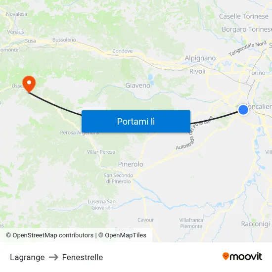 Lagrange to Fenestrelle map