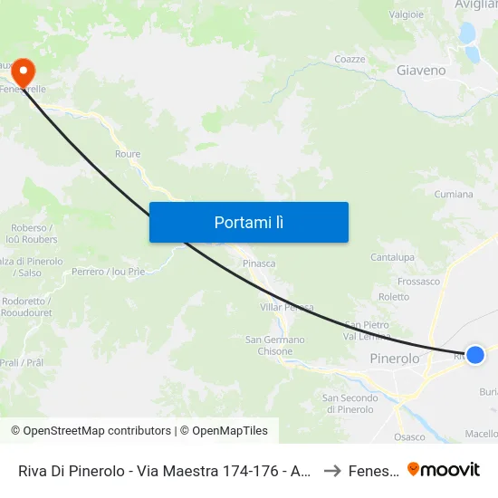 Riva Di Pinerolo - Via Maestra 174-176 - Angolo Via Sant'Isidoro to Fenestrelle map