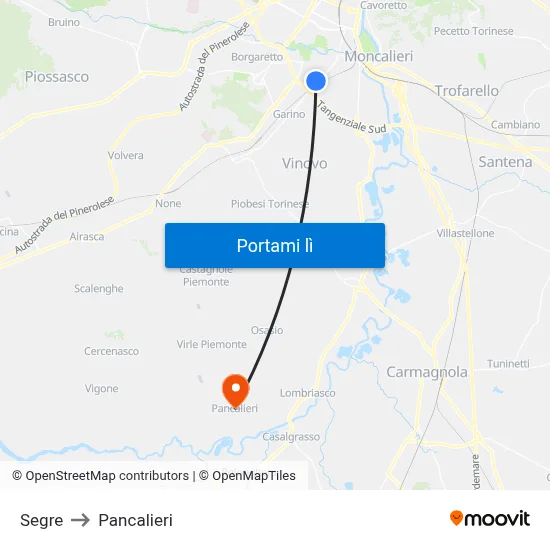 Segre to Pancalieri map
