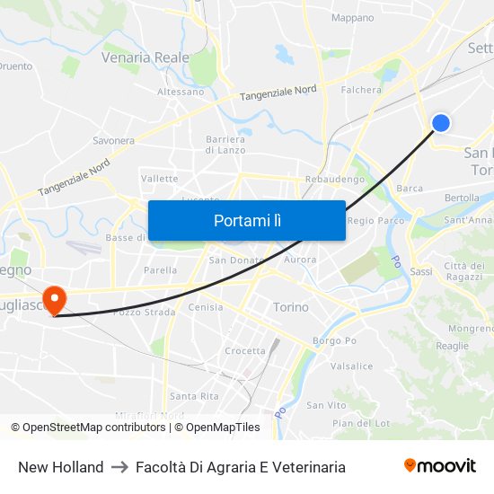 New Holland to Facoltà Di Agraria E Veterinaria map