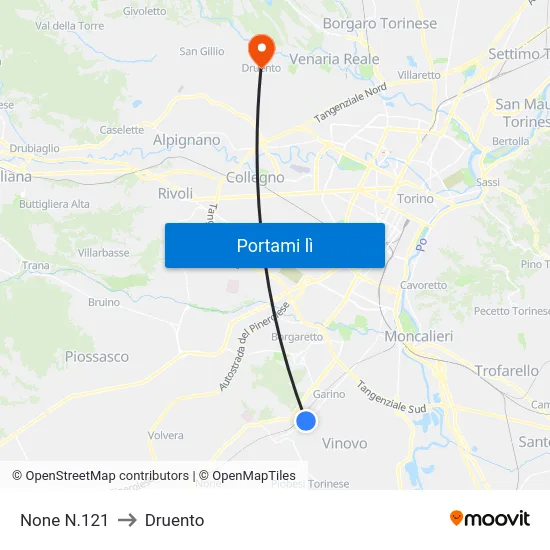None N.121 to Druento map