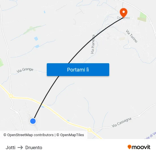 Jotti to Druento map