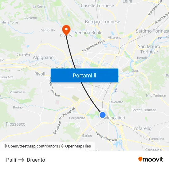 Palli to Druento map