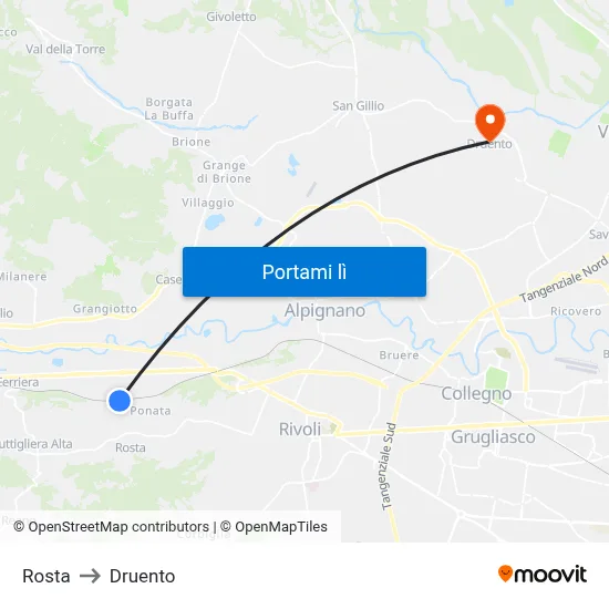 Rosta to Druento map