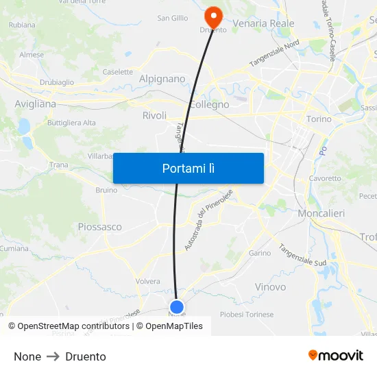 None to Druento map
