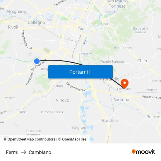 Fermi to Cambiano map