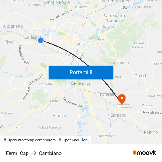 Fermi Cap to Cambiano map
