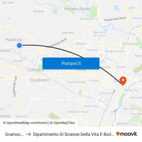 Gramsci Cap to Dipartimento Di Scienze Della Vita E Biologia Dei Sistemi map