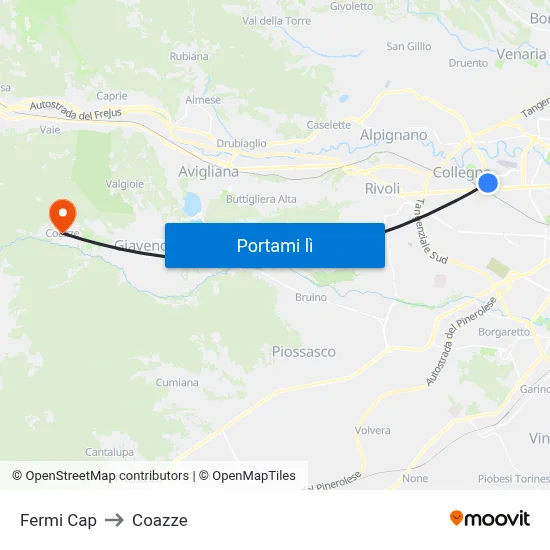 Fermi Cap to Coazze map