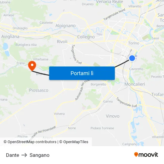Dante to Sangano map
