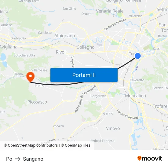 Po to Sangano map