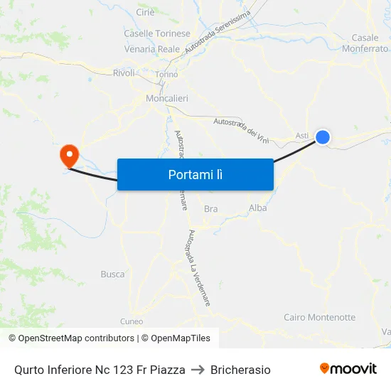 Qurto Inferiore Nc 123 Fr Piazza to Bricherasio map