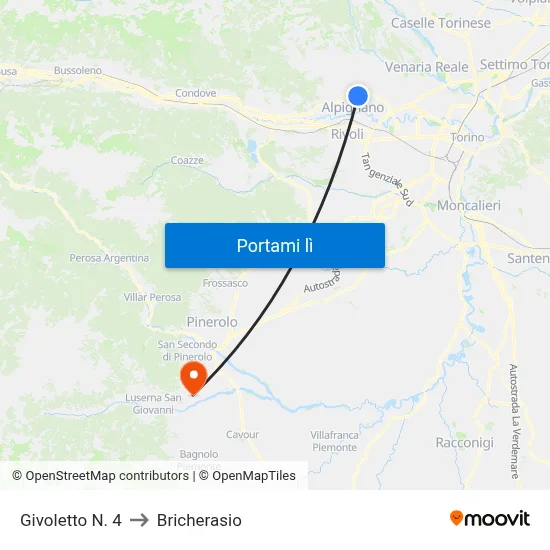 Givoletto N. 4 to Bricherasio map
