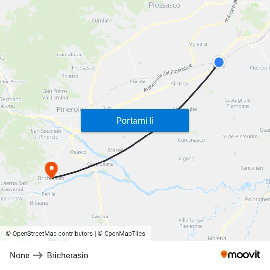 None to Bricherasio map