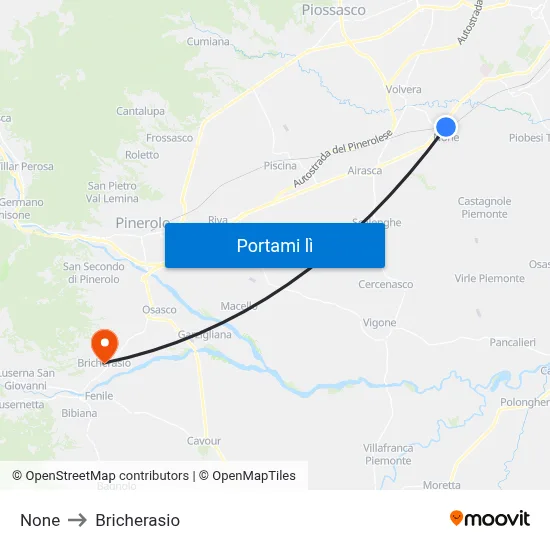 None to Bricherasio map