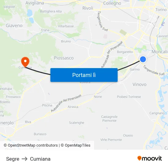 Segre to Cumiana map