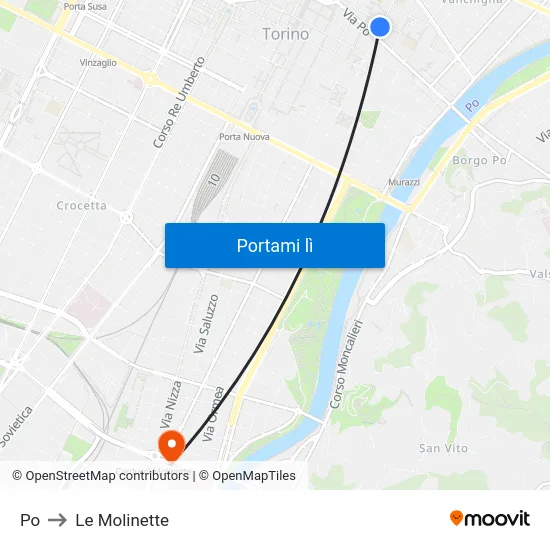 Po to Le Molinette map