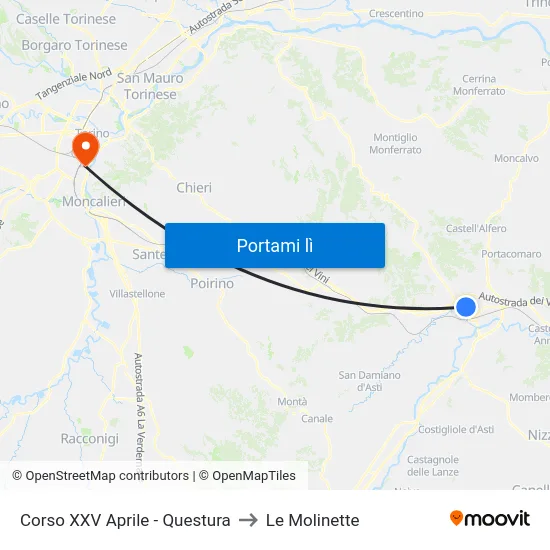 Corso XXV Aprile - Questura to Le Molinette map