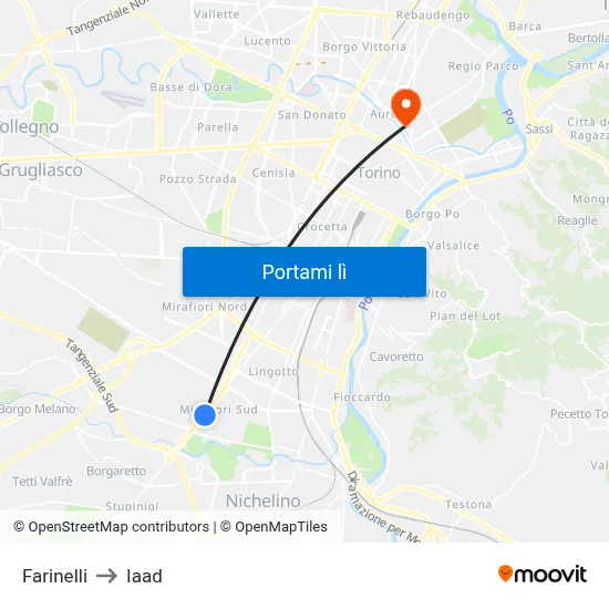 Farinelli to Iaad map