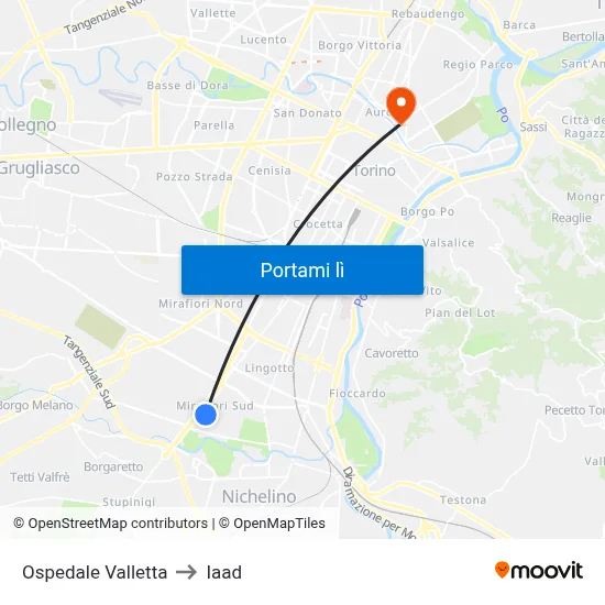 Ospedale Valletta to Iaad map