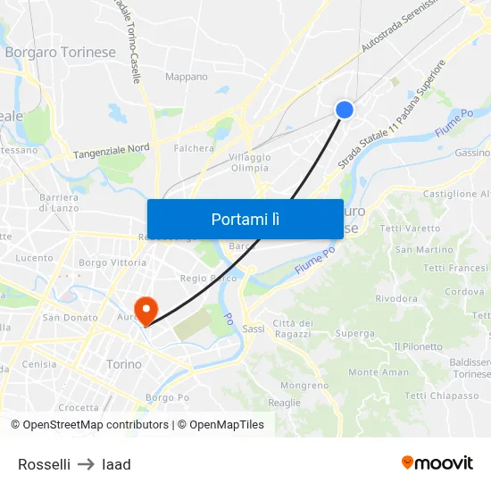 Rosselli to Iaad map