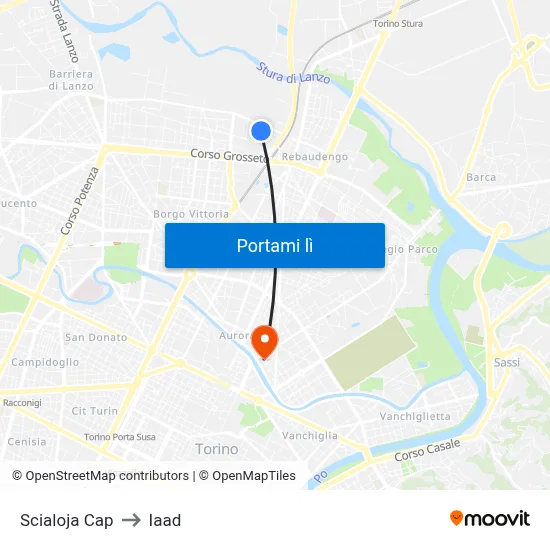 Scialoja Cap to Iaad map