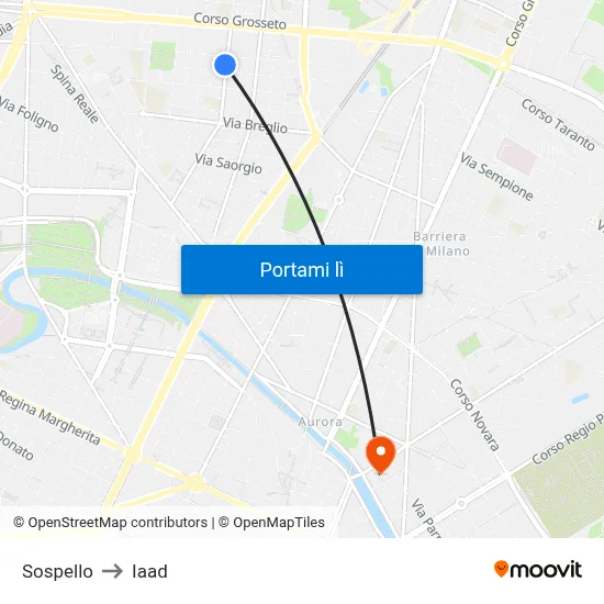 Sospello to Iaad map