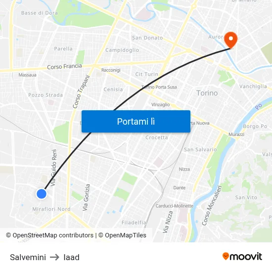 Salvemini to Iaad map