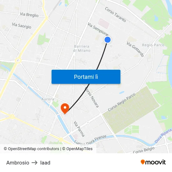 Ambrosio to Iaad map