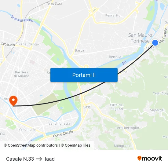 Casale N.33 to Iaad map